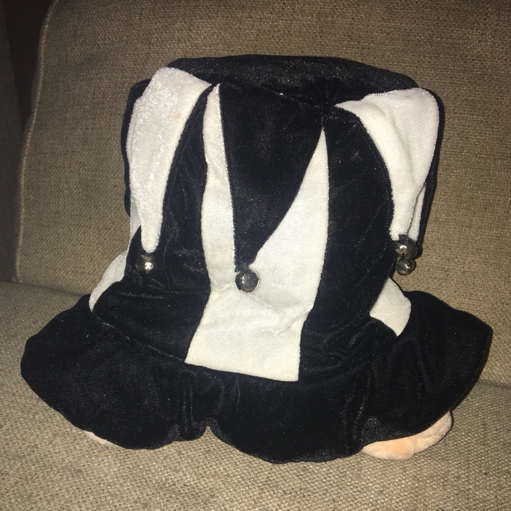 *SOLD*FREE WITH PURCHASE*Black and White Jester Hat